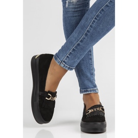 Sapatos de couro Filippo DP3532 / 22 Bk preto 1