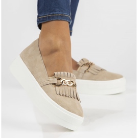 Sapatos de couro Filippo DP3532 / 22 Bege 1