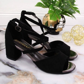 Sandálias no poste Potocki W WOL67A preta preto 2 Sandálias no poste Potocki W WOL67A preta preto 2