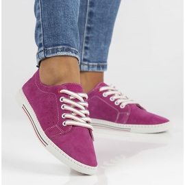 Sapatos de couro Filippo DP3507 / 22 Fh fúcsia rosa 2