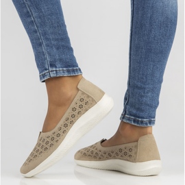 Sapatos de couro Filippo DP3673 / 22 Bege 2