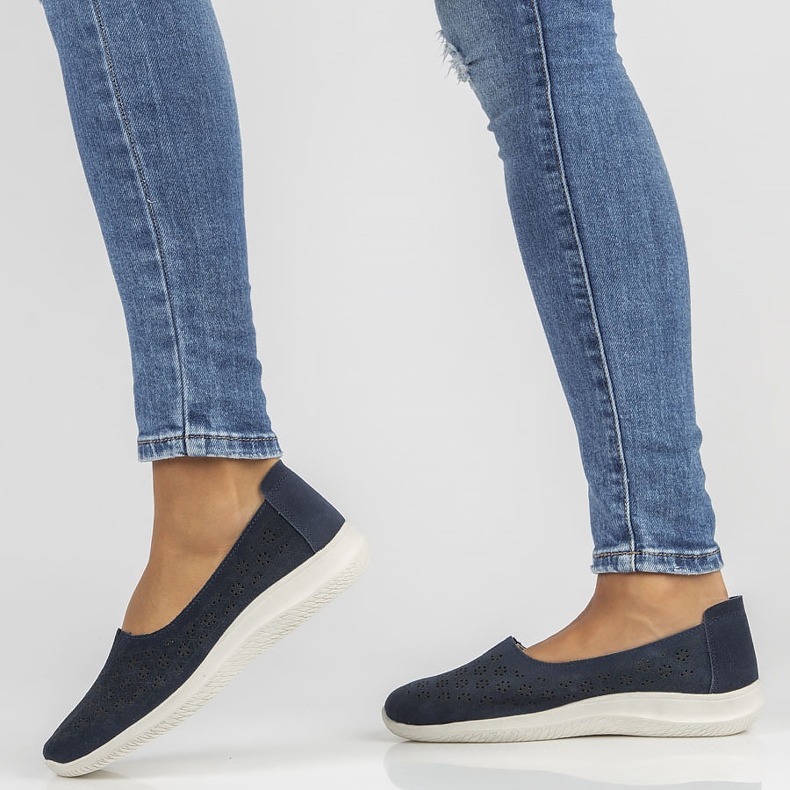 Sapatos de couro Filippo DP3673 / 22 Nv azul marinho 2