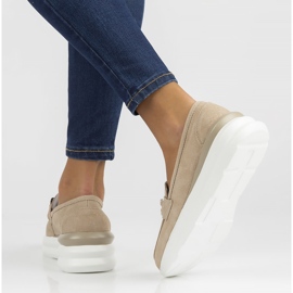 Sapatos de couro Filippo DP3504 / 22 Bege 1 Sapatos de couro Filippo DP3504 / 22 Bege 1