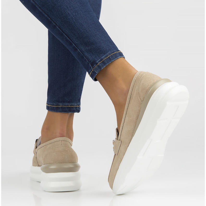 Sapatos de couro Filippo DP3504 / 22 Bege 1 Sapatos de couro Filippo DP3504 / 22 Bege 1