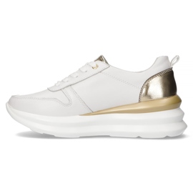 Tênis de couro Filippo DP3505 / 22 Wh branco dourado 2