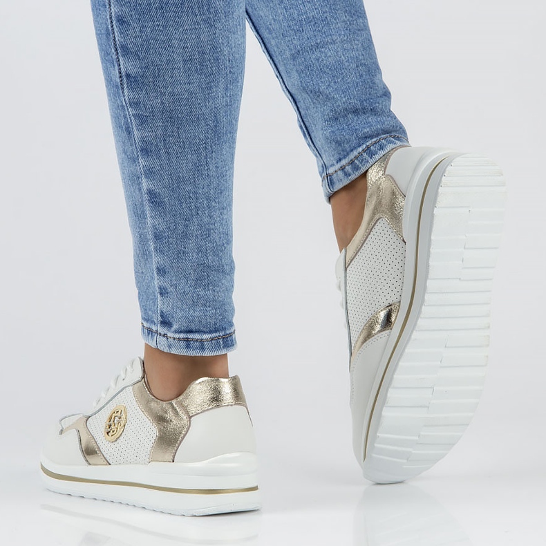 Tênis de couro Filippo DP3544 / 22 Wh Go branco 2