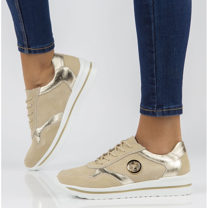 Tênis de couro Filippo DP3544 / 22 Bege 2