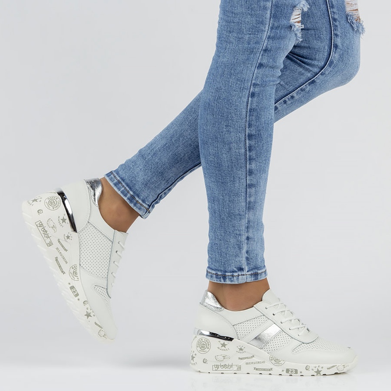 Tênis de couro Filippo DP3550 / 22 Wh branco 2