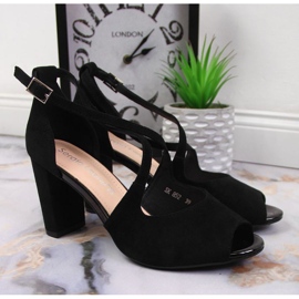 Sandálias no poste de Sergio Leone W SK210C preto 2