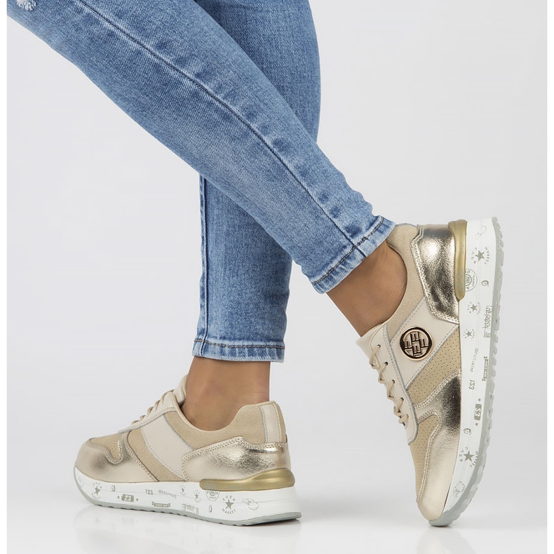 Tênis de couro Filippo DP3542 / 22 Bege 2