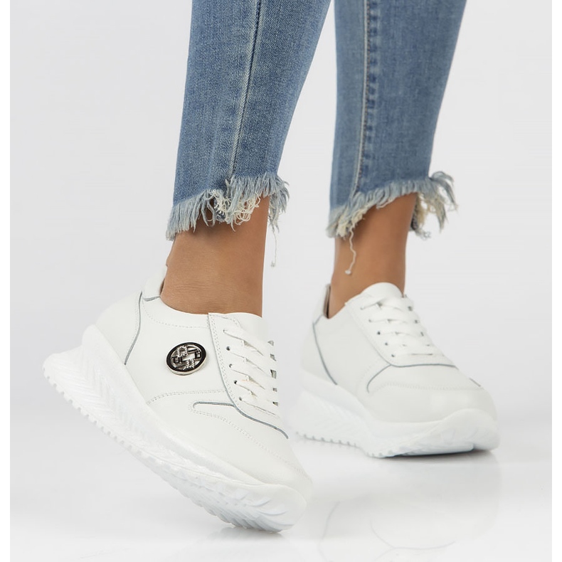 Tênis de couro Filippo DP3547 / 22 Wh branco 1