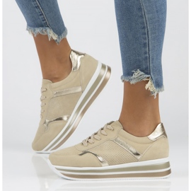 Tênis de couro Filippo DP2004 / 22 Bege 1