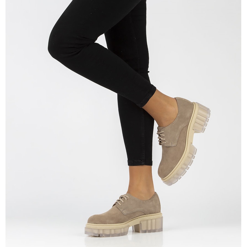 Sapatos de camurça Filippo 20099 taupe bege castanho 2