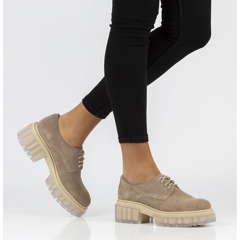 Sapatos de camurça Filippo 20099 taupe bege marrom 1