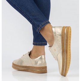 Sapatos de couro Filippo 10123 ouro dourado 2