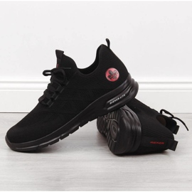 Rieker M RKR534 meias pretas sapatos esportivos preto 2