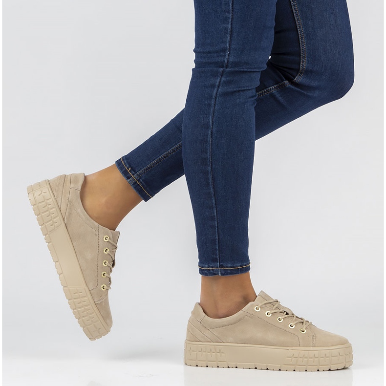 Tênis de couro FILIPPO DP3527 / 22 Bege 1