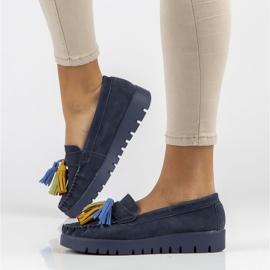 Sapatos de couro Filippo DP3535 / 22 Nv azul marinho azul-marinho 1