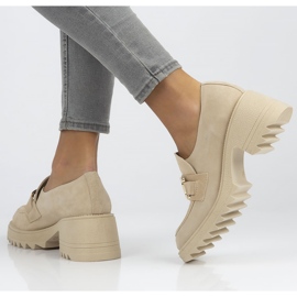 Sapatos de camurça Filippo 20107 bege 1