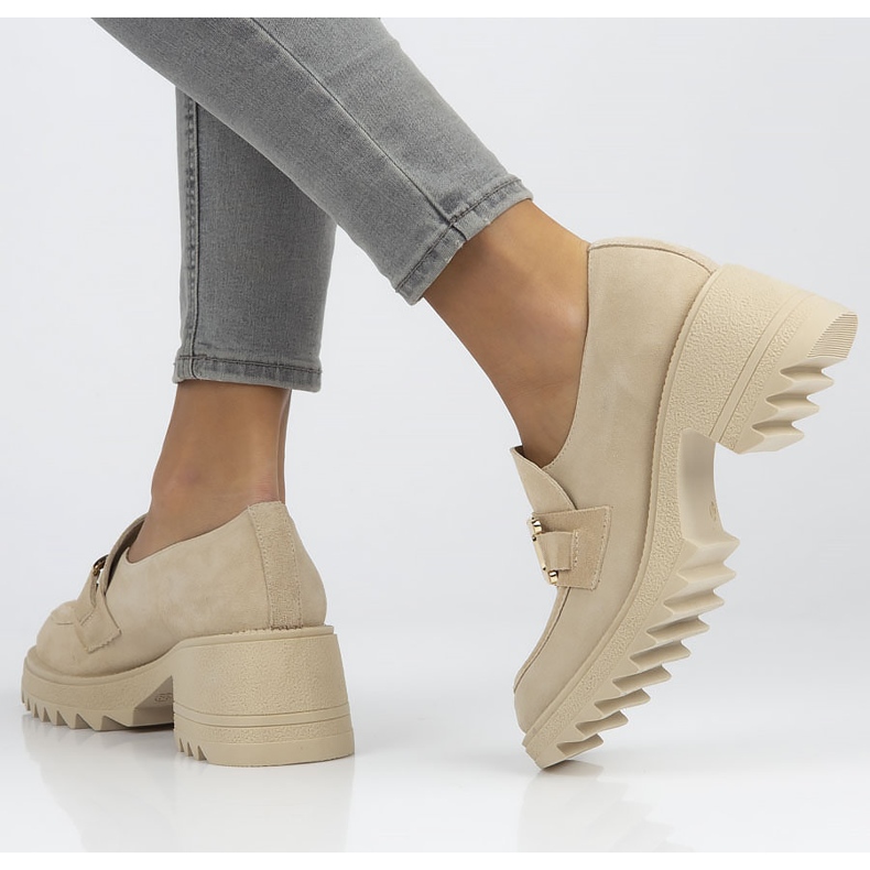 Sapatos de camurça Filippo 20107 bege 1