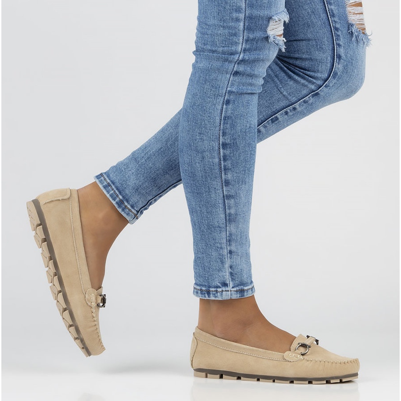 Mocassim de couro Filippo DP3613 / 22 Bege 1