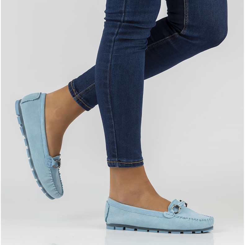 Mocassim de couro Filippo DP3613 / 22 Bl azul 1