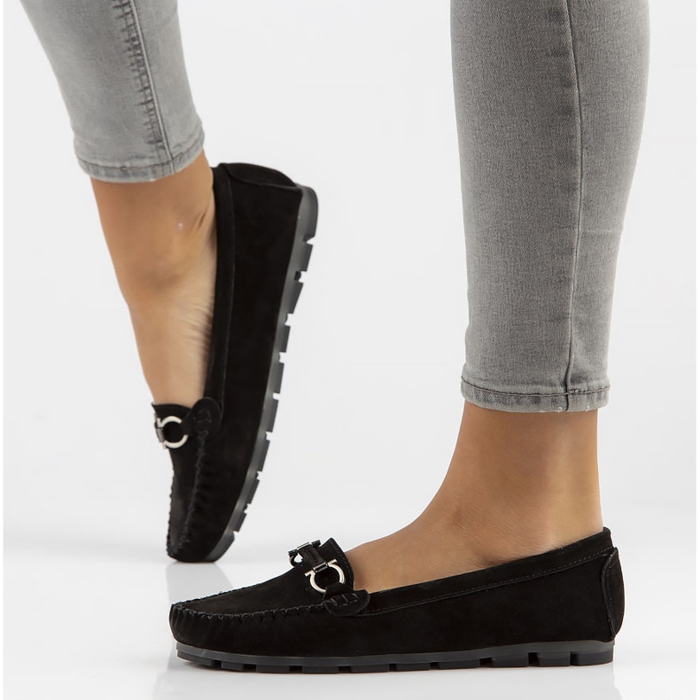 Mocassins de couro Filippo DP3613 / 22 Bk preto 1