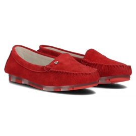 Mocassim de couro vermelho Filippo DP2037 / 22 Rd 1