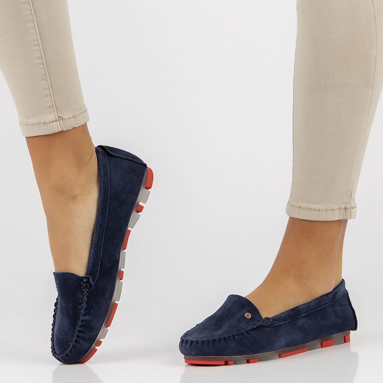 Mocassim de couro Filippo DP2037 / 22 Nv Rd azul marinho azul-marinho 2