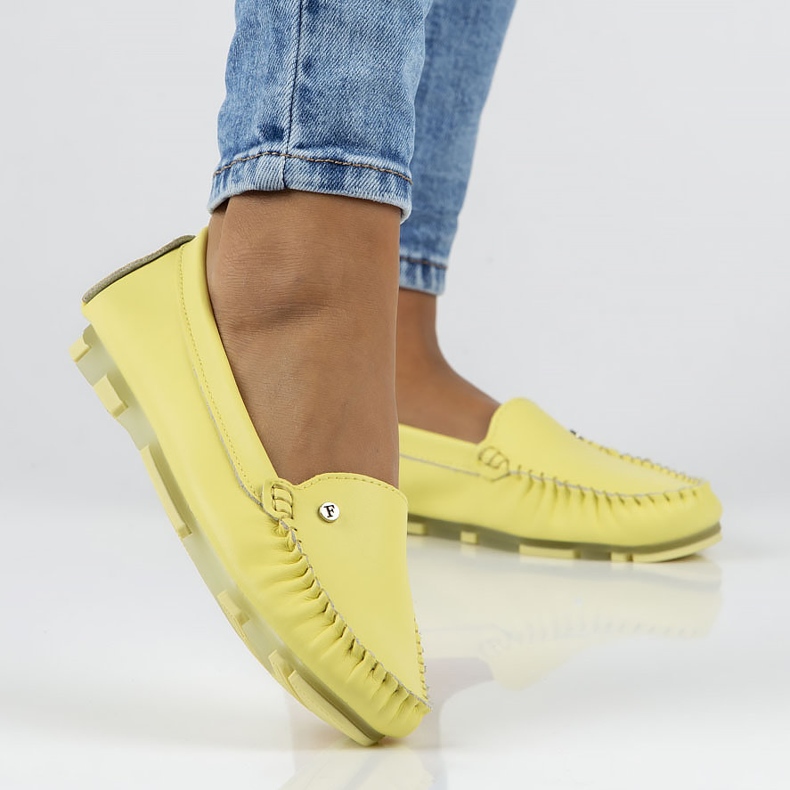 Mocassim de couro Filippo DP2037 / 22 Yl Li amarelo 1