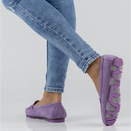 Mocassim de couro Filippo DP2037 / 22 Vi roxo 2