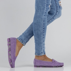 Mocassim de couro Filippo DP2037 / 22 Vi roxo 1