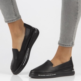 Sapatos de couro Filippo DP3623 / 22 Bk preto 2