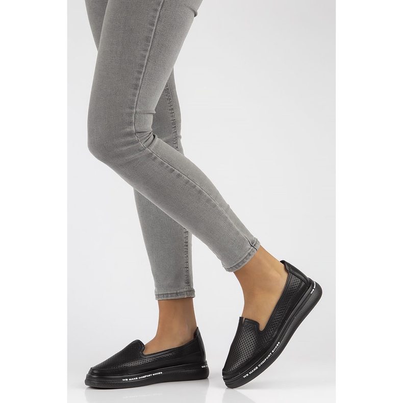 Sapatos de couro Filippo DP3623 / 22 Bk preto 1