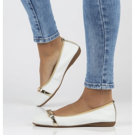 Bailarinas de couro Filippo DP3709 / 22 Wh branco 1