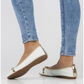 Bailarinas de couro Filippo DP3709 / 22 Wh branco 2