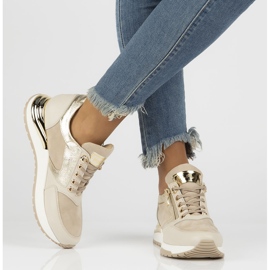 Tênis de couro Filippo 144 bege 1