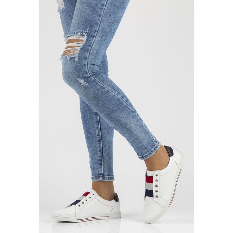 Sapatos de couro Filippo DP2155 / 22 Wh branco 1