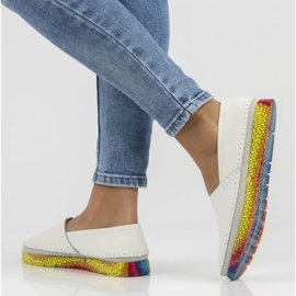 Sapatos de couro Filippo DP1213 / 22 Wh branco 1