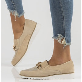 Sapatos de couro Filippo DP3696 / 22 Bege 1