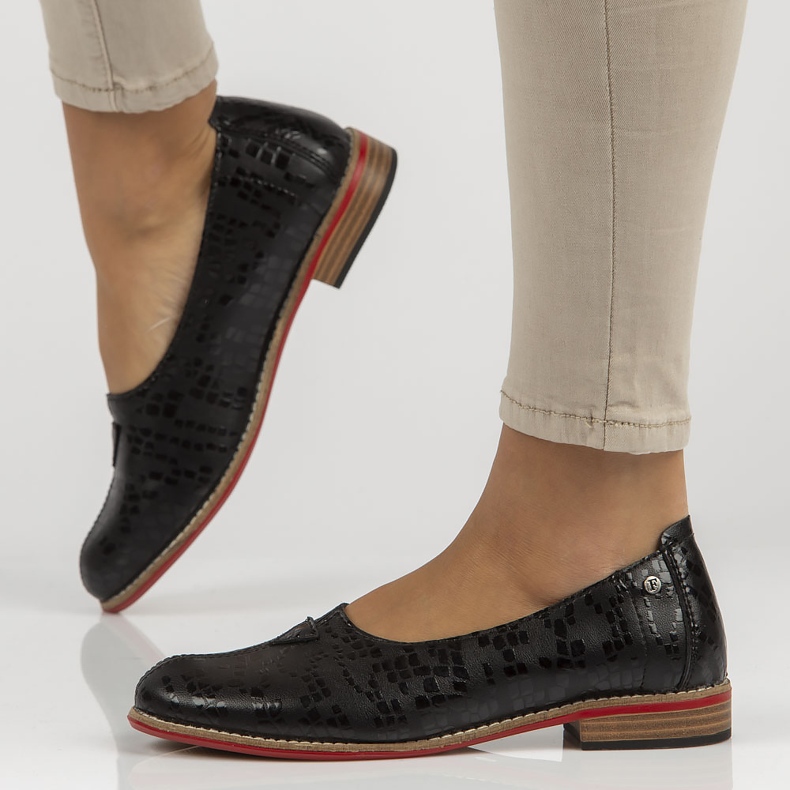 Sapatos de couro Filippo DP3545 / 22 Bk preto 1