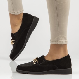 Sapatos de couro Filippo DP3696 / 22 Bk preto 1