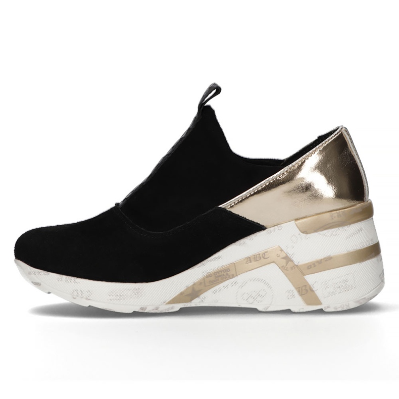 Tênis de couro Filippo DP3652 / 22 Bk preto dourado 1