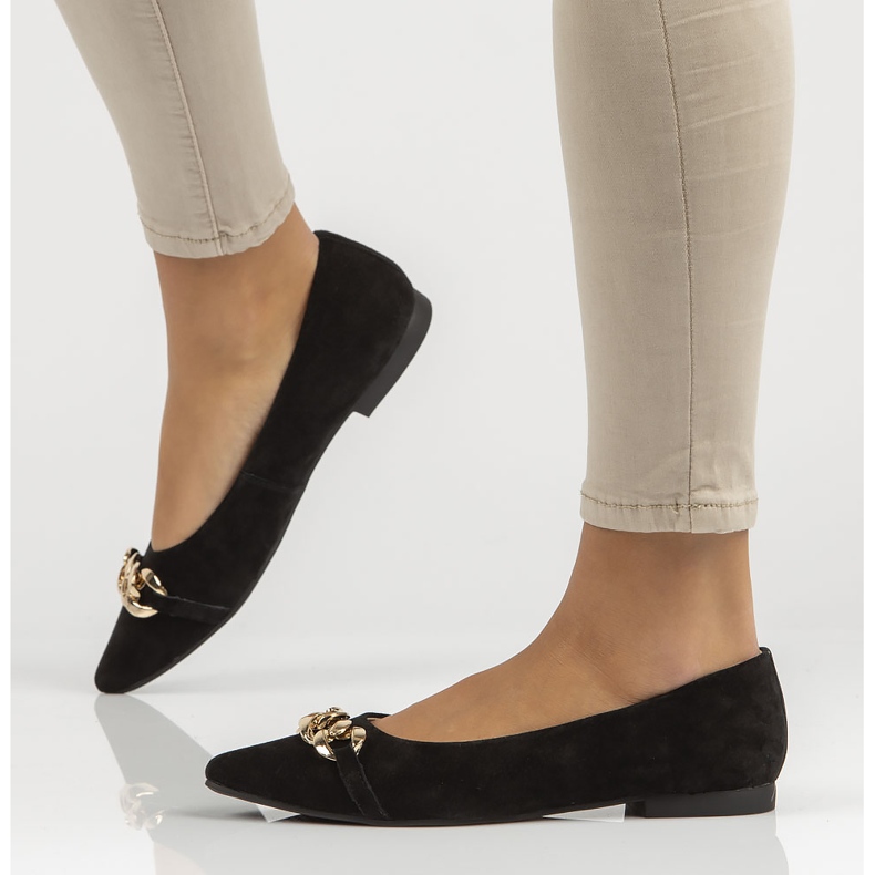 Sapatos de couro Filippo DP3642 / 22 Bk preto 1