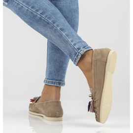 Mocassim de couro Filippo DP3512 / 22 Bege 1