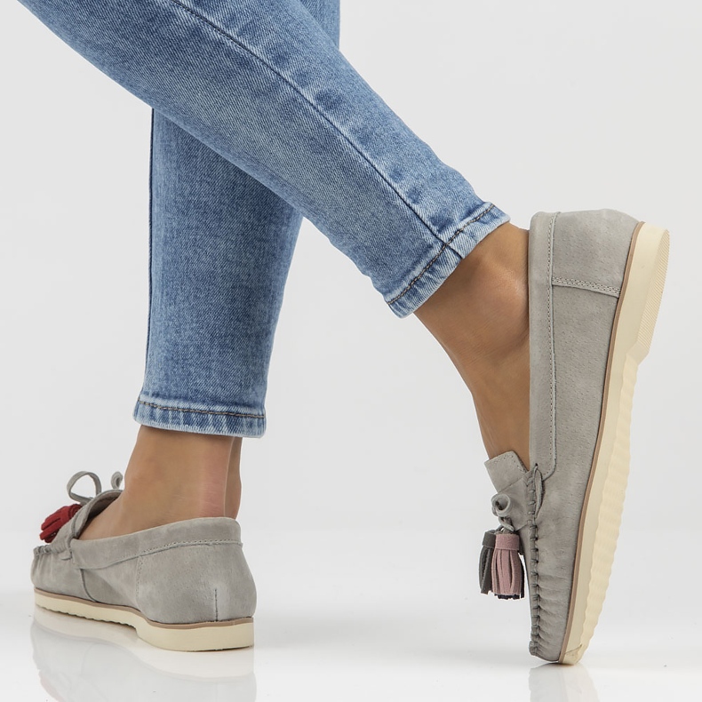 Mocassim de couro Filippo DP3512 / 22 Gr cinza 1