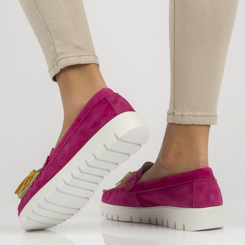 Sapatos de couro Filippo DP3535 / 22 Fh rosa 2