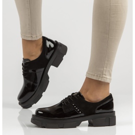 Sapatos de couro Filippo DP3713 / 22 Bk preto 1