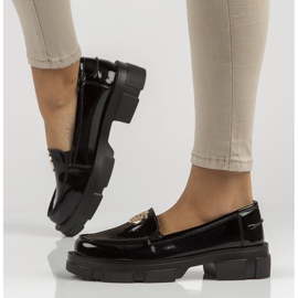 Sapatos de couro Filippo DP3712 / 22 Bk preto 1