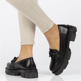 Sapatos de couro Filippo DP3221 / 22 Bk Bk preto 1